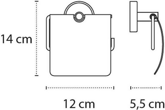 Karag Optimo Inox Paper Holder Wall Mounted Silver