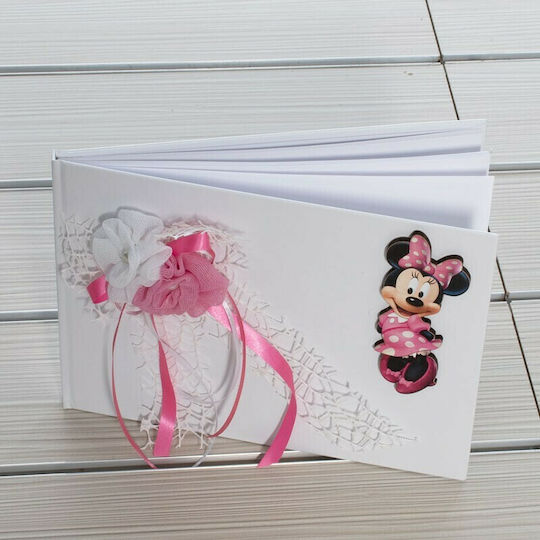 Papillon Kids Handgefertigtes Gästebuch mit Minnie Mouse Thema aus Pappe