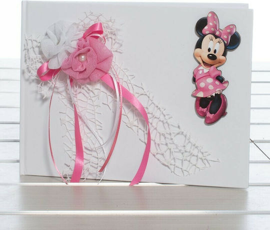 Papillon Kids Handgefertigtes Gästebuch mit Minnie Mouse Thema aus Pappe