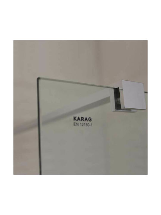Karag Free 1 Shower Screen for Shower 70x185cm Serigrafato Chrome