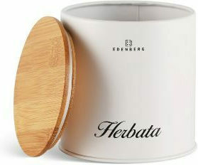 Edenberg Set of 4 Jars for Sugar Brown Coffee Tea with Lid Made of Brown Stainless Steel 4 Pieces