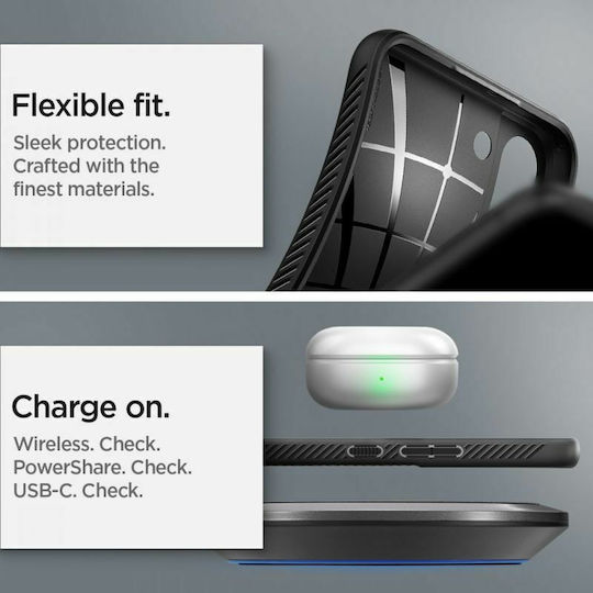 Spigen Liquid Air Back Cover Silicone Matte Black (Galaxy S22+)
