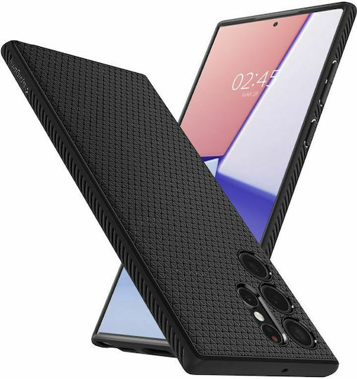 Spigen Liquid Air Umschlag Rückseite Silikon Matte Black (Galaxy S22 Ultra 5G)