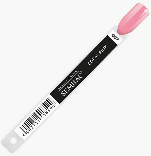 Semilac Semi-Permanent Nail Polish Coral Pink 907 7ml 1pcs