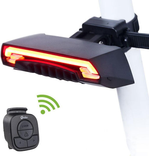 XLC 6134 Rechargeable Rear Bicycle Light Wireless Laser with USB and Flash with Remote Control