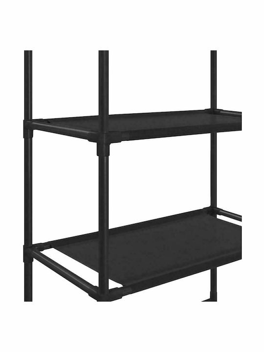 vidaXL Rafturi de baie Raft Baie Metal cu 3 Rafturi 53x28x169cm Negru Neagră