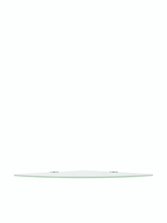 vidaXL Corner Wall Mounted Bathroom Shelf Glass 35x35x0.8cm White