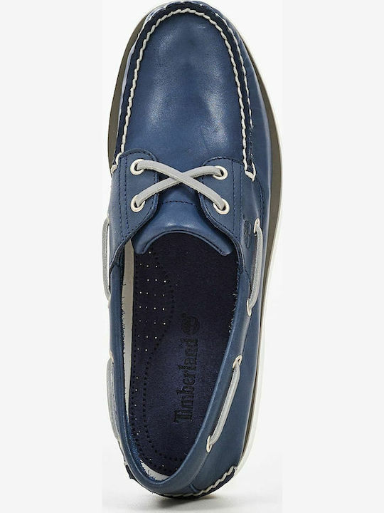 Δερμάτινα Ανδρικά Boat Shoes σε Μπλε Χρώμα
