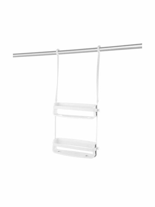 Umbra Wall Mounted Bathroom Shelf Plastic with 2 Shelves 31.8x9.5x64.8cm White