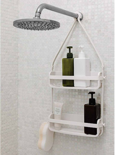 Umbra Wall Mounted Bathroom Shelf Plastic with 2 Shelves 31.8x9.5x64.8cm White