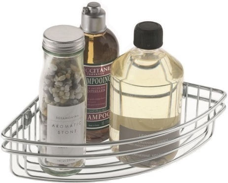 Metaltex Cuba Corner Wall Mounted Bathroom Shelf Inox 19x19x6cm Silver