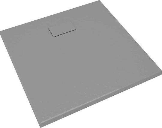 vidaXL Правоъгълена Акрил душ 90x80см Сив
