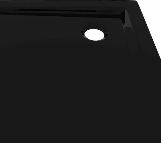 vidaXL Τετράγωνη Ακρυλική Ντουζιέρα 80x80cm Μαύρη