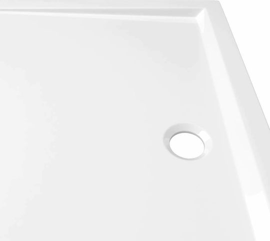 vidaXL Rectangulară Acrilic Duș 80x110cm Albă