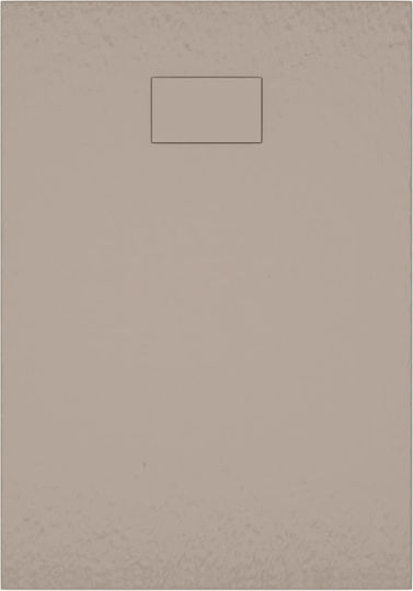 vidaXL Rectangular Acrylic Shower Brown 100x70x2.6cm