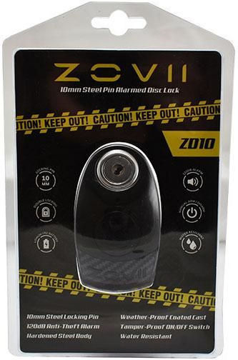 Zovii ZD10 Κλειδαριά Δισκόφρενου Μοτοσυκλέτας με Συναγερμό Μαύρο Χρώμα