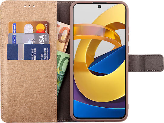 Volte-Tel Allure Magnet Wallet Δερματίνης Χρυσό (Poco M4 Pro)