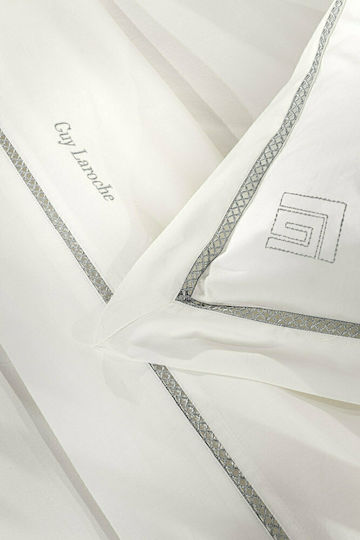 Guy Laroche Set Cearșafuri King Size 270x280cm. Blend Argint Ivory 4buc