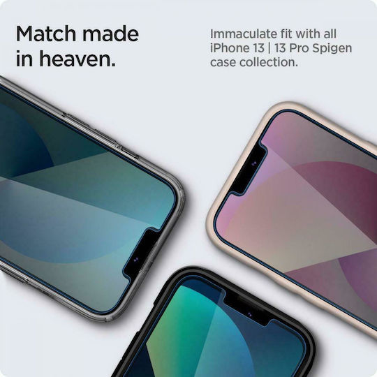 Spigen Ez Fit Glas.tr Slim Privacy Vollflächig gehärtetes Glas 2 Stücke iPhone 13 Pro Max