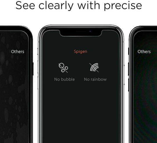 Spigen Ez Fit Glas.tr Slim Privacy Vollflächig gehärtetes Glas 2 Stücke iPhone 13 Pro Max