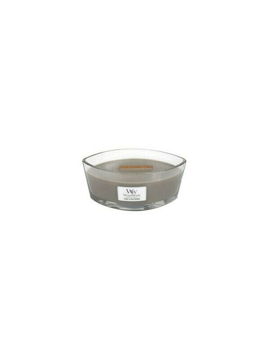 WoodWick Scented Candle Jar with Scent Sand & Driftwood Gray 453.6gr 1pcs