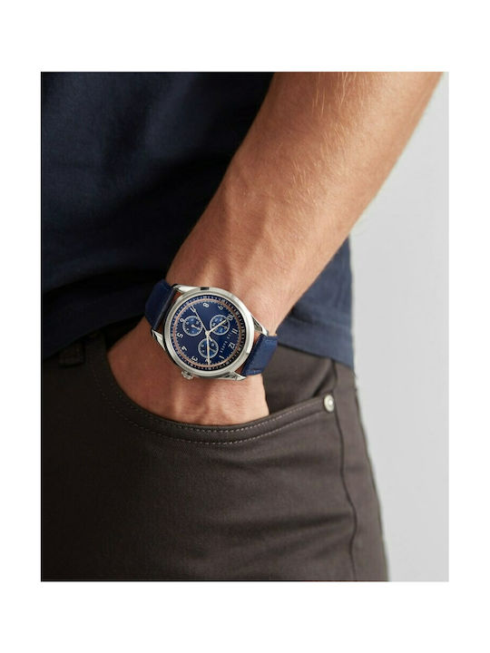 Ted Baker Dakuir Watch Chronograph Battery with Blue Leather Strap