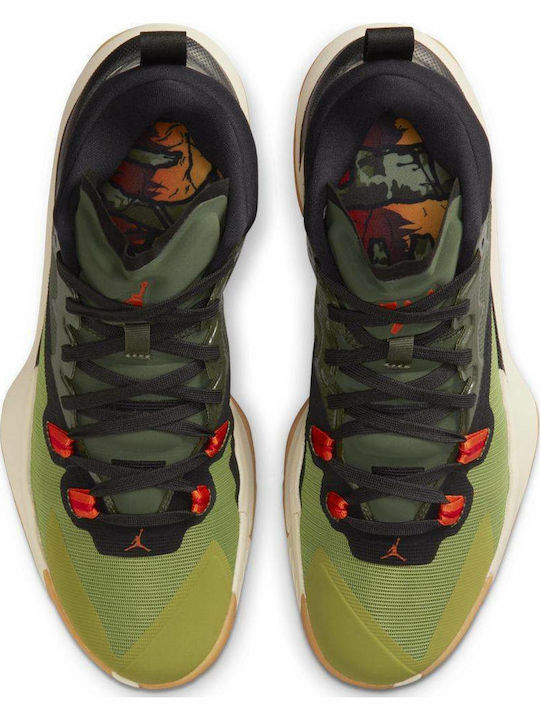 Zion 1 High Basketball Shoes Carbon Green / Black / Asparagus / Beach