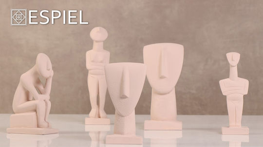 Espiel Διακοσμητικό Αγαλματίδιο από Γύψο Μπεζ 21cm
