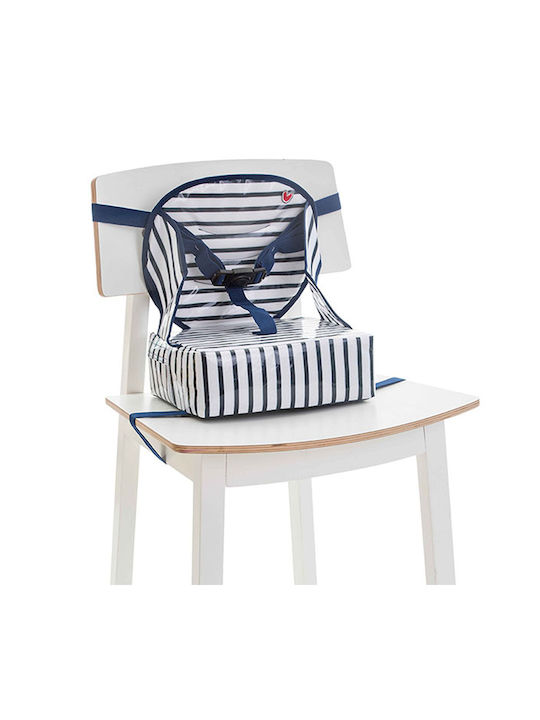 Baby to Love Portable Fabric Booster Seat for Chair Easy Up Booster Blue Striped