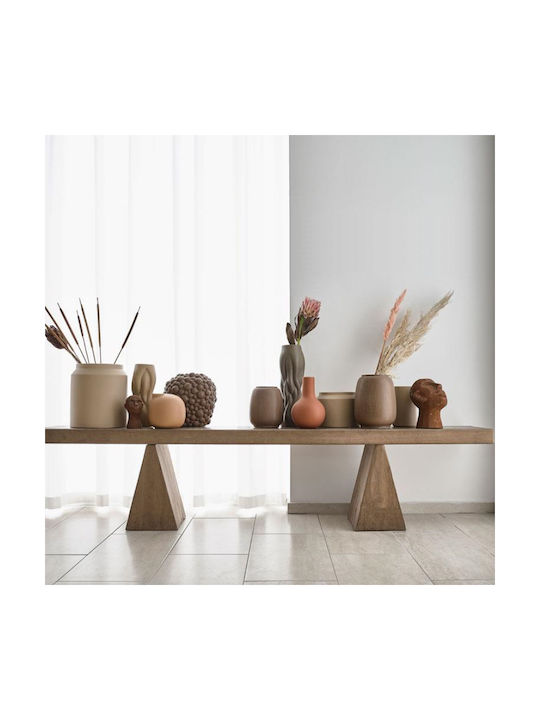 Villa Collection Διακοσμητική Προτομή από Τσιμέντο Φιγούρα Ανθρώπου σε Καφέ 16x18x23cm