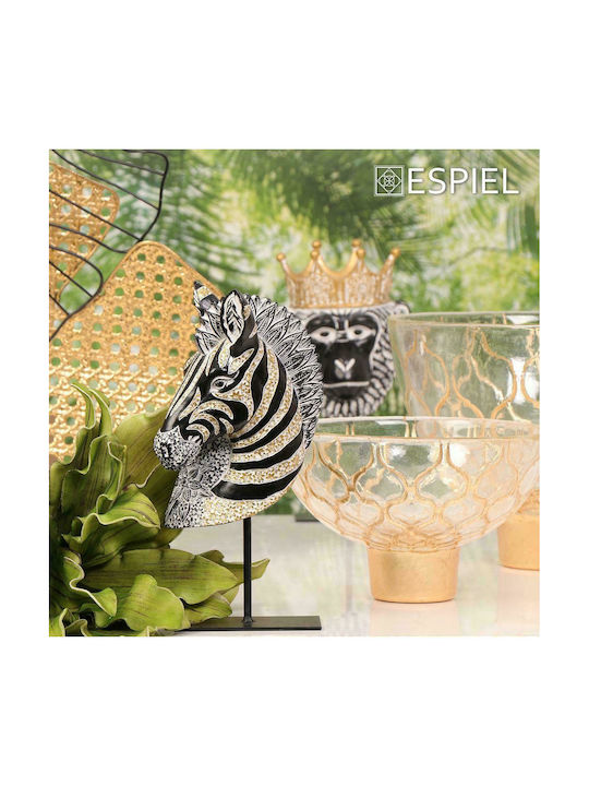 Espiel Decorativă Maimuță Decorativ Maimuță din Polirășină în Negru - auriu 13.5x9x26cm 1buc