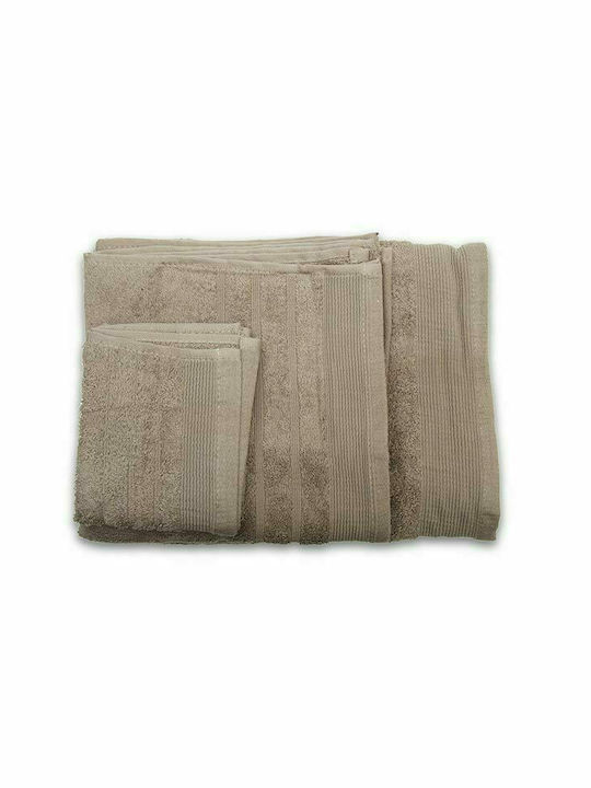 Sunshine Bath Towels Set 3pcs Χίμπουρι 8 Mocha 500gr/m²