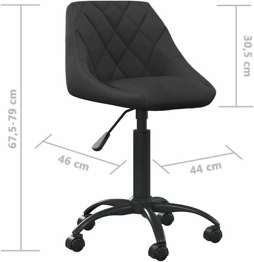 vidaXL Scaun de birou negru