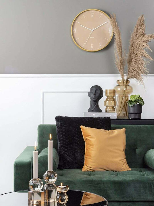 Present Time Large Ball Κηροπήγιο Γυάλινο Μπεζ 7x7x14.3εκ.
