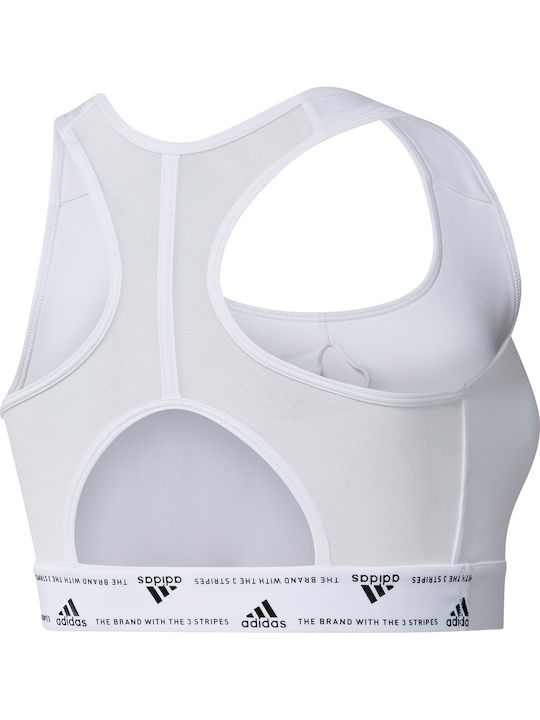 Women's Athletic Sports Bra White with Lining and Removable Padding