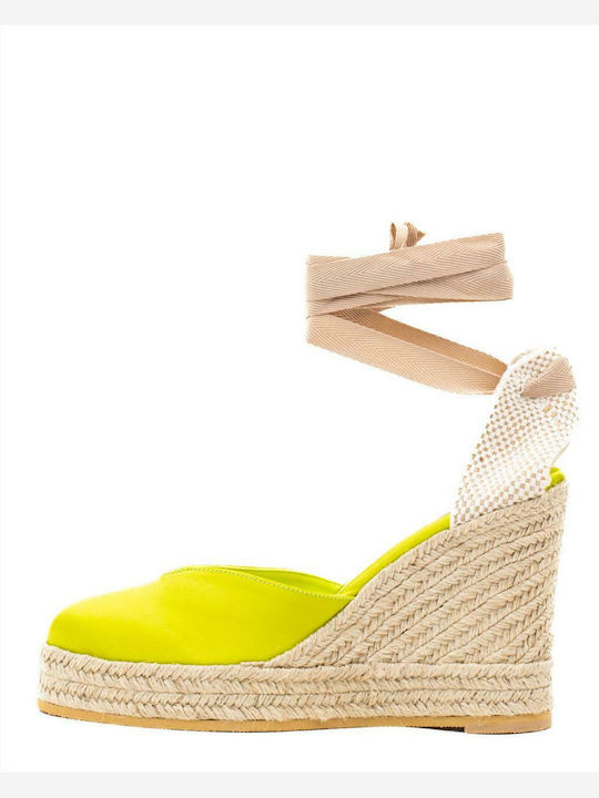 Damenplattformen im Espadrilles-Stil Lime