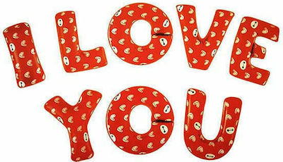 Set of 8 Balloons Foil Red Valentine's Day Letters 41cm