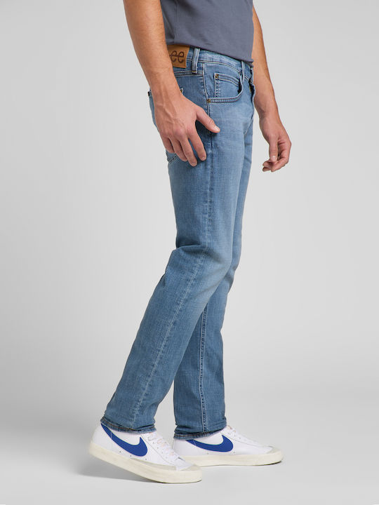 Luke Men's Jeans Pants Elastic with Slim Tapered Fit Blue