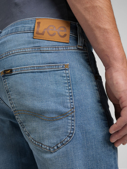 Luke Men's Jeans Pants Elastic with Slim Tapered Fit Blue