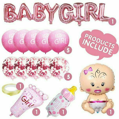 Balloon Set 15 pcs It's a Girl