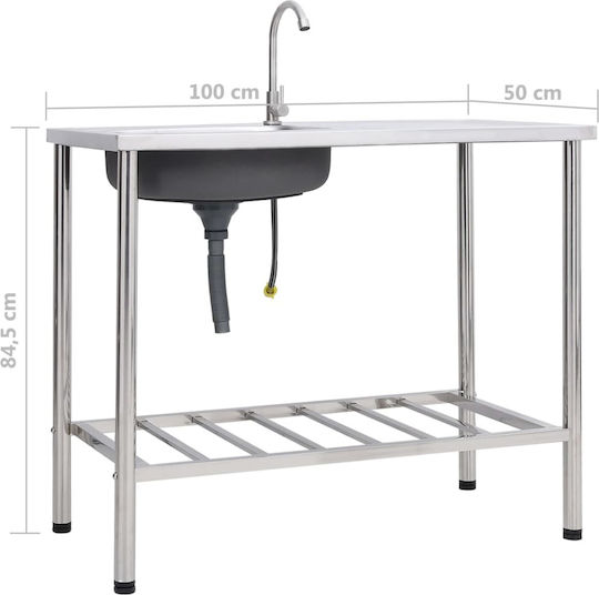 vidaXL Faucet Open Single 151214 50xW100cm