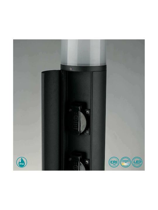 Fan Europe Outdoor Floor Lamp Small Post LED Outdoor Space 13W with Natural White Light IP54 Black
