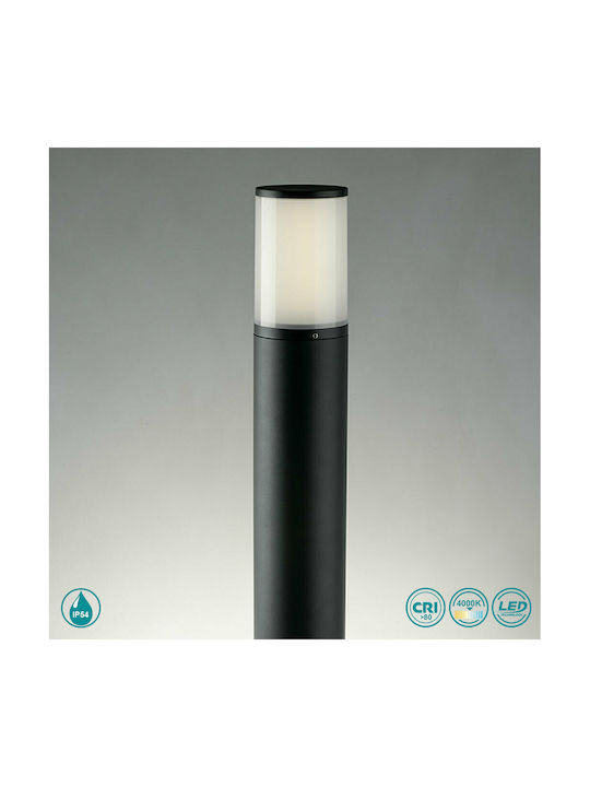 Fan Europe Outdoor Floor Lamp Small Post LED Outdoor Space 13W with Natural White Light IP54 Black