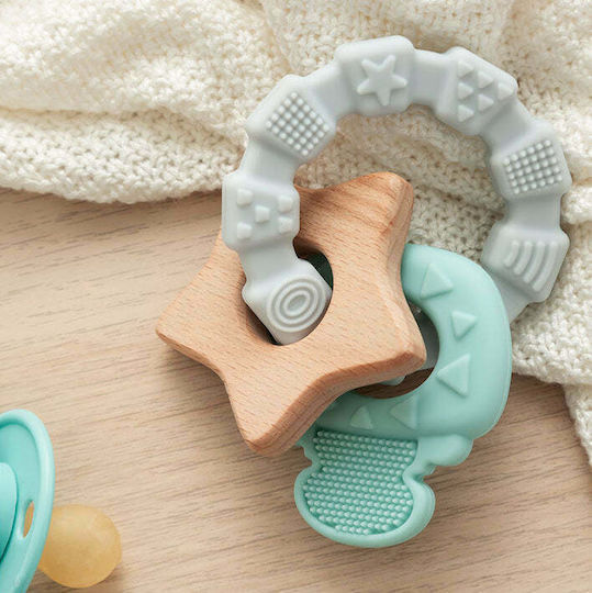Kiokids Ecofriendly Silicone Teething Ring for 3 Months+