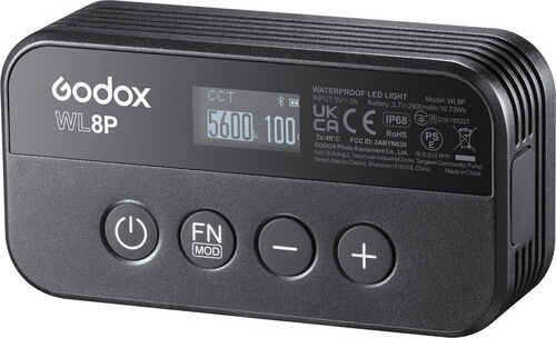 Godox WL8P COB Licht 8500K Auf-Kamera mit Lichtstärke Lux 323