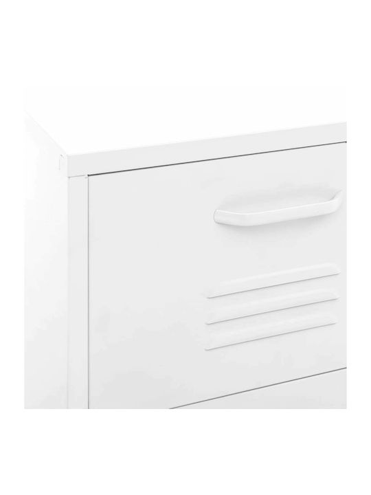 Чекмеджета Офис Метална Бял 42.5x35x101.5см