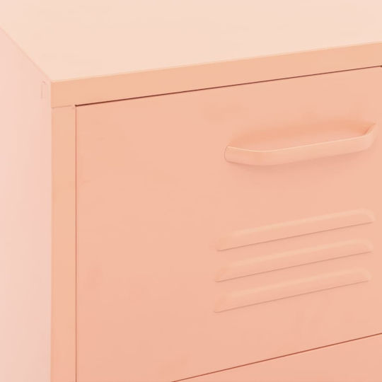 Metallische Büroaufbewahrungsschublade Rosa 42,5x35x101,5cm