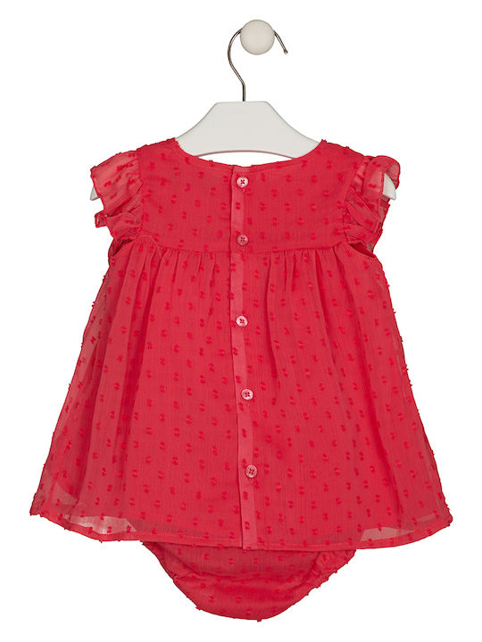 Kinderkleid Ärmellos Set aus 2 Mit Slip Rot