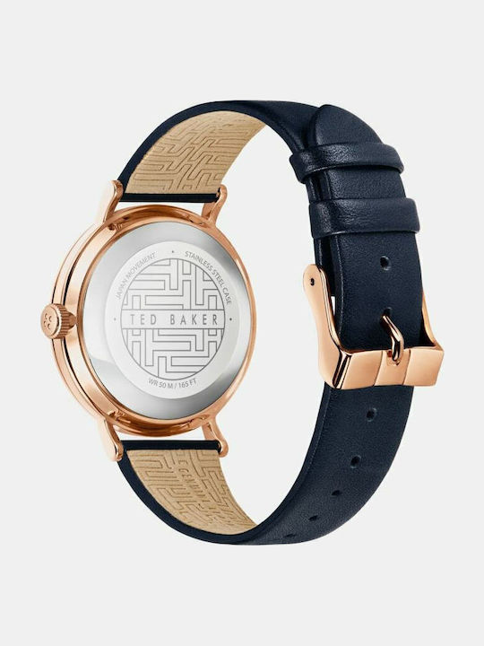 Ted Baker Twylit Women's Watch with Blue Leather Strap