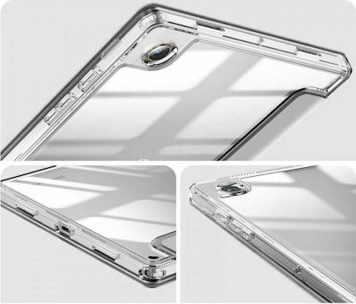 Infiland Crystal Klappdeckel Synthetisches Leder / Silikon Stoßfest Silber (Galaxy Tab A8)